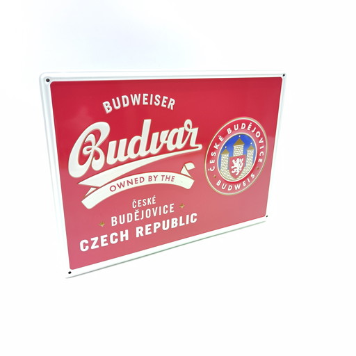 Budweiser Budvar advertising sign