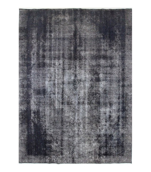 Oriental Hand-Knotted Vintage Art Classic & Relief Design 345 x 254 cm Black Color