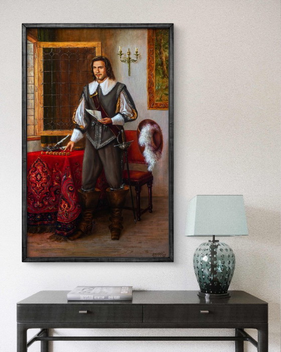 Original Oil Painting Aramis's Golden Dreams - Based on A. Dumas's "The Three Musketeers" (photo 3 of 7)