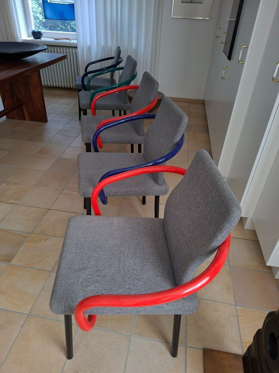 Image 1 of Chaise Mandarin d'Ettore Sottsass pour Knoll, rouge