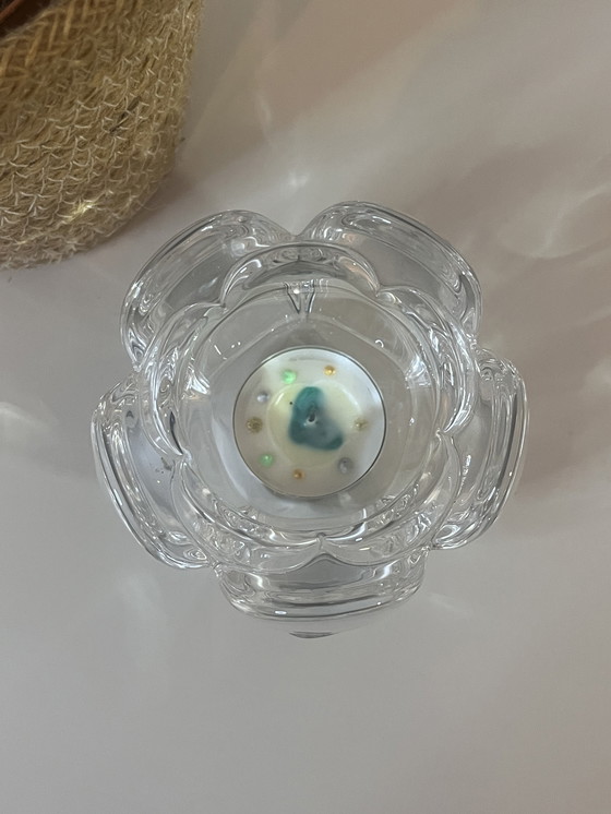 Image 1 of ROYAL COPENHAGEN CRYSTAL Tealight Holder “Lotus” Scandinavian Danish Design
