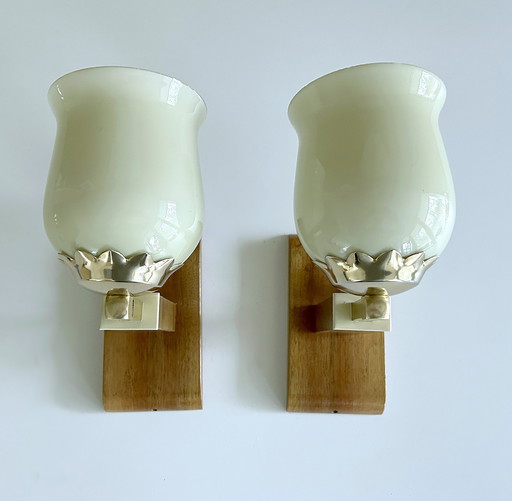 2X Art Deco Wall Lights