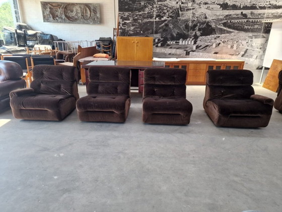 Image 1 of Chaises de salon modulaires design italien vintage 1970's