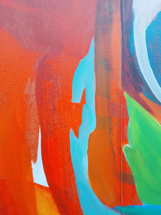 Acrylverfschilderij #krijt 100x100cm – Kunst, Canvas (photo 12 of 15)