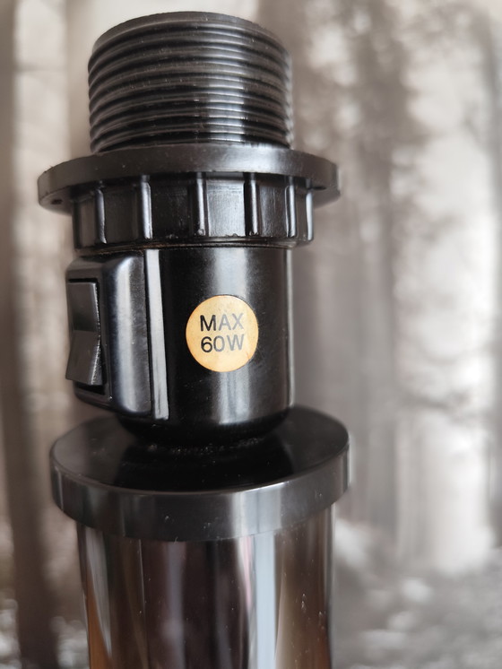 Image 1 of Vintage tafellamp in Space Age-stijl, oranje gerookt glas, Zweden, jaren 70.