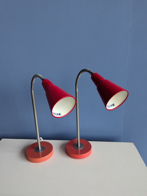 2x vintage Ikea KVART desk lamp/night lamp