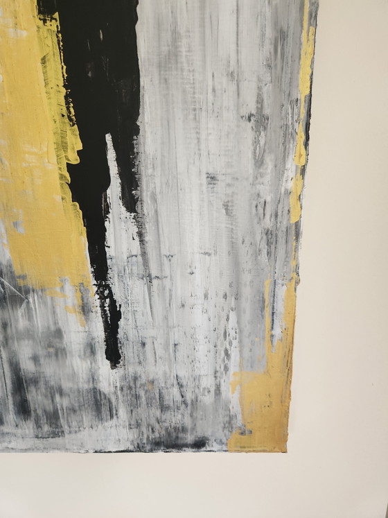 Image 1 of Beautiful Large Abstract Painting 'Black is Gold Nº5' – Ararat (2022) - Incl. Certificate