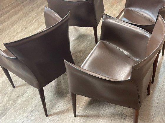 Matteo Grassi Vela Stühle 4er-Set – Braun | Carlo Bartoli – Esszimmerstühle, Leather, Wood (photo 5 of 11)