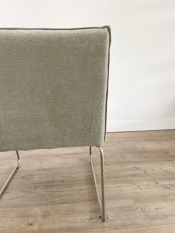Image 1 of Sillón retapizado | chenilla verde | incluye cojín