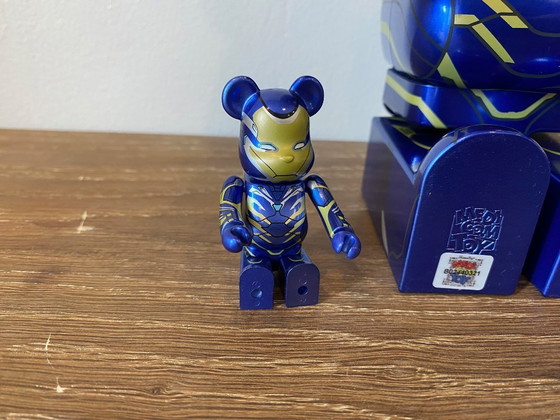 Image 1 of Bearbrick IRON MAN RESCUE SUIT Marvel AVENGERS ENDGAME versie 400% + 100% MEDICOM speelgoed 2023