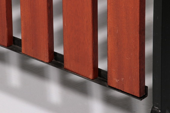 Image 1 of Italian Vintage Elegance – Brass and Teak Wall Clothes Hanger from the 1950s-1960s