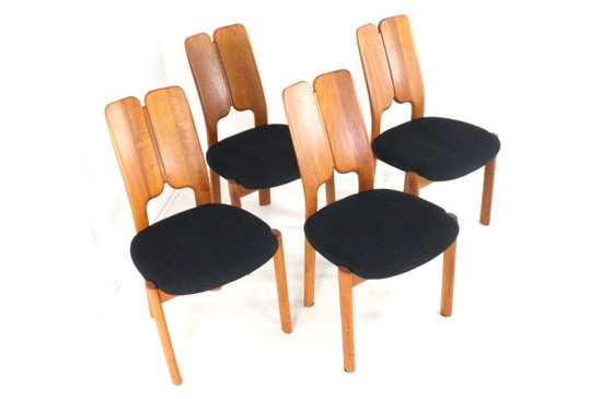 Image 1 of Set di 4 sedie da pranzo danesi, sedie vintage