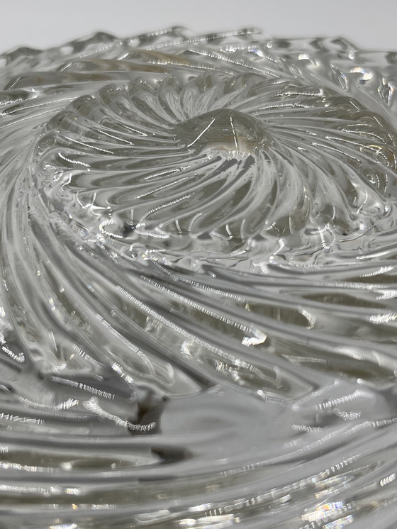 Image 1 of Round Glass Ceiling Light with Relief