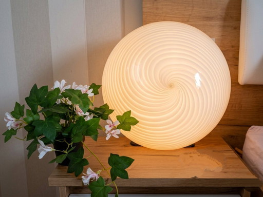 Lámpara de techo EGOLUCE de cristal de Murano con diseño en espiral - Estilo moderno de mediados de siglo 40x40cm Perfecta