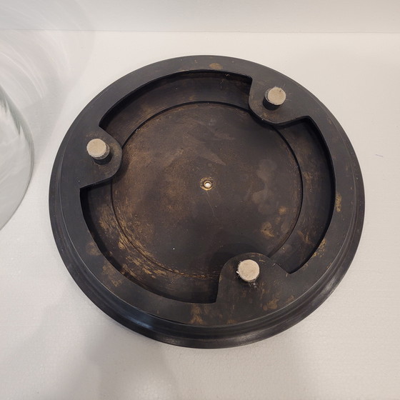 Image 1 of Paar Kerzenhalter, Photophoren, Kerzenständer, Glas und Metall, 90er Jahre – Frankreich