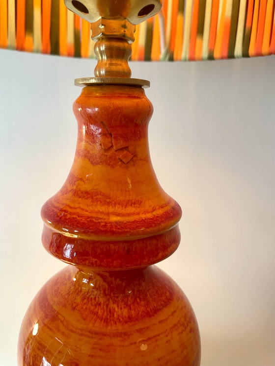 Image 1 of Grande lampe de table vintage – Céramique d'Allemagne de l'Ouest | Années 1970 | Hustadt (attribuée)