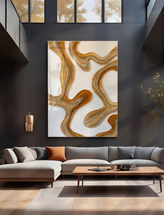 Image 1 of Acrylic Glass Artwork - 180x120 cm - Desert Amber (Ori, 1983)