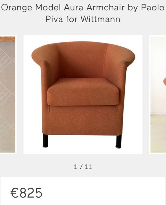 2x Vintage Wittmann Fauteuils, Design Paolo Piva, Model Aura – Metal, Textile (photo 12 of 12)