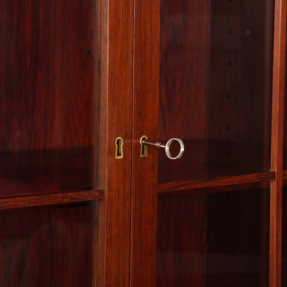 Image 1 of Meuble vitrine/bibliothèque en palissandre par Lyby mobler, 1960 Référence : D1692