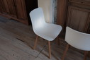 Vitra HAL Wood chairs - set of 4 - white/oak