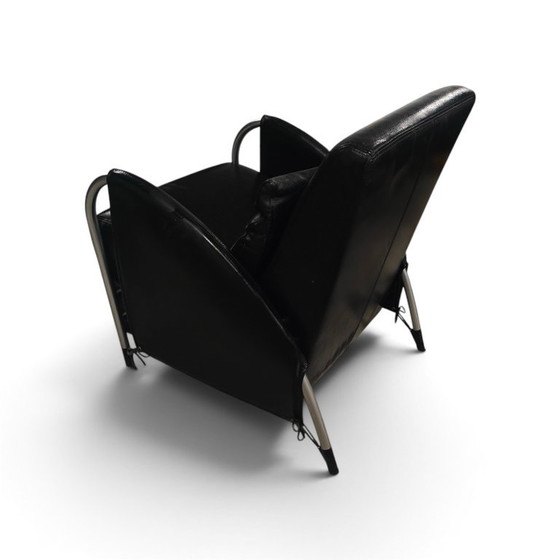 Gelderland 6020 Fauteuil in Zwart Leder, Jan des Bouvrie – Leather (photo 4 of 14)