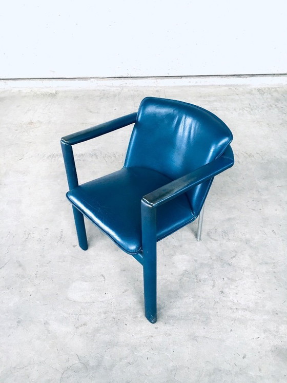 Image 1 of Set di sedie da pranzo in pelle Cachucha, design di Hugo De Ruiter per Leolux, anni '90