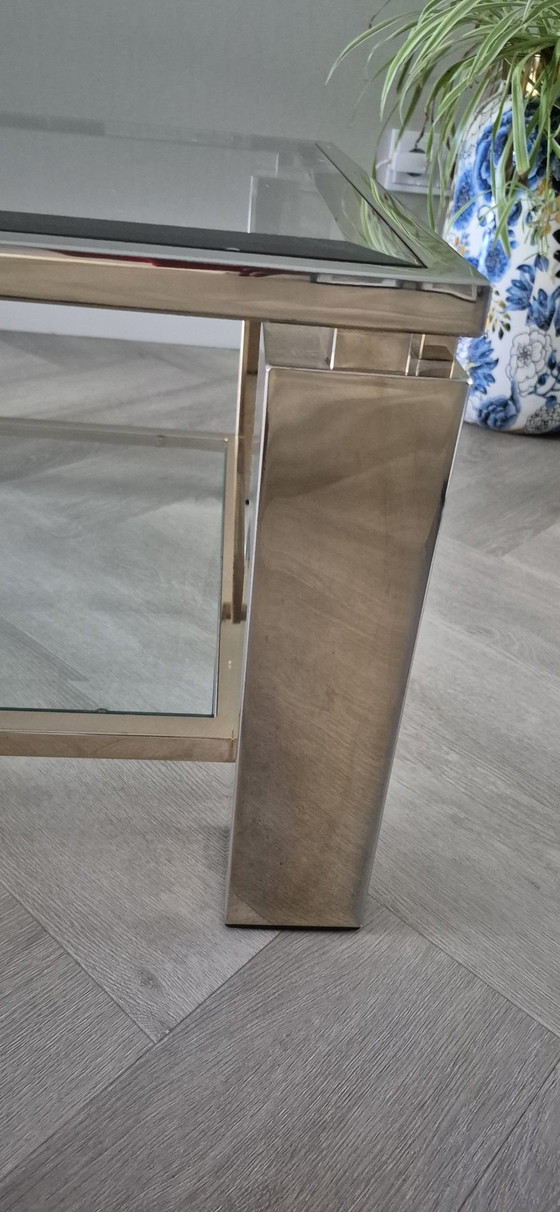 For Sale Vintage Coffee Table. Belgo Chrome Glass Top-1970-JF7OYVWYMCVU) – Belgochrom, Metal (photo 4 of 5)