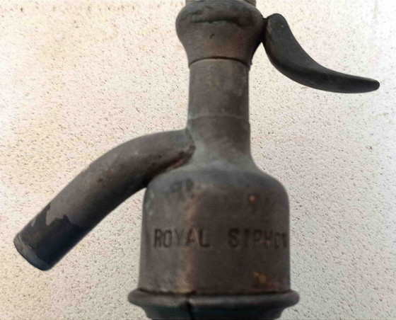 Image 1 of Blauwe seltzer sifon 1900 Hoogte 29,7 cm