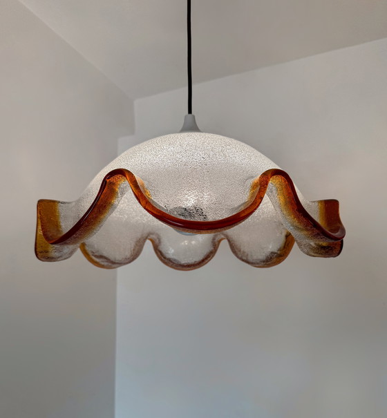 Image 1 of Bloem Murano Glas Hanglamp jaren 70