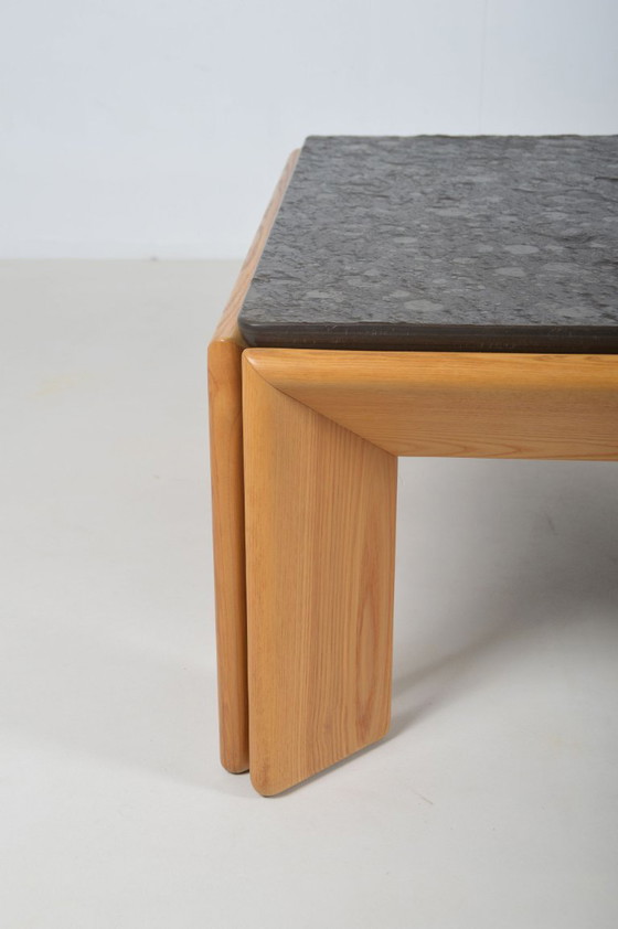 Image 1 of Brutalist coffee table with top in natural stone, 1970s