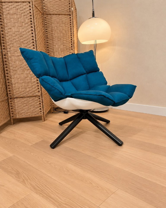 Poltrona B&B Italia Husk Blu Come Nuova + Garanzia, Poltrone, Tessile, Plastica, Modern (foto 4 di 12)