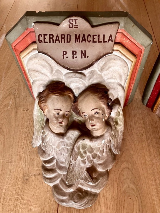 Image 1 of Deux anciennes consoles d'église françaises... Des anges.