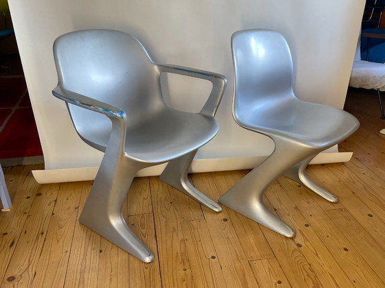 Image 1 of 7x Ernst Moeckl Kangaroo Z Chairs voor Horn Germany 1968