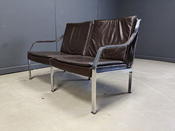 Image 1 of Divano in pelle di Preben Fabricius e Jorgen Kastholm per Walter Knoll, 1960