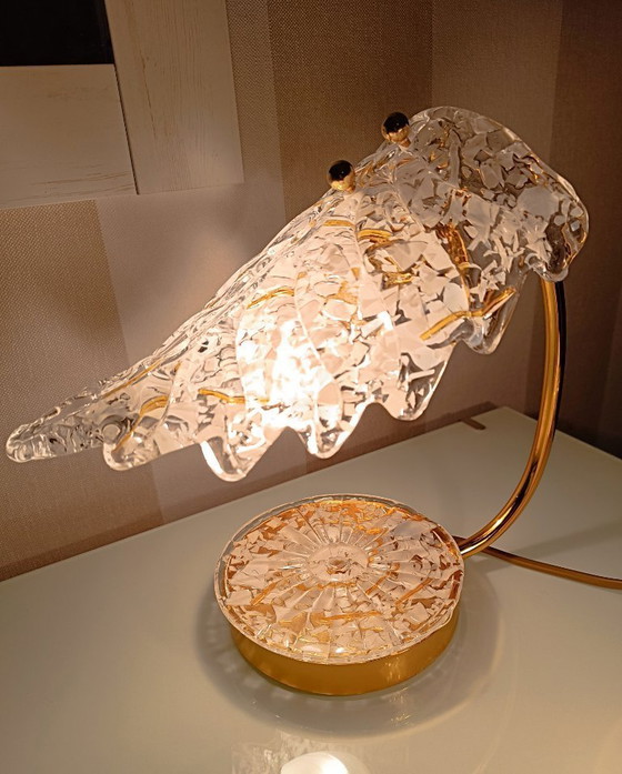 Image 1 of MURANO Par de refinadas lámparas de mesa de cristal artístico de Murano - hechas a mano - fabricadas en Italia / NUEVAS