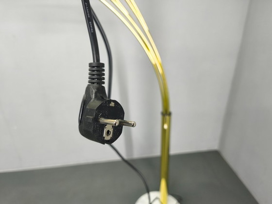 Image 1 of Dänische Bogenstehlampe von Bilka, Messing, Marmor, 1970er Jahre