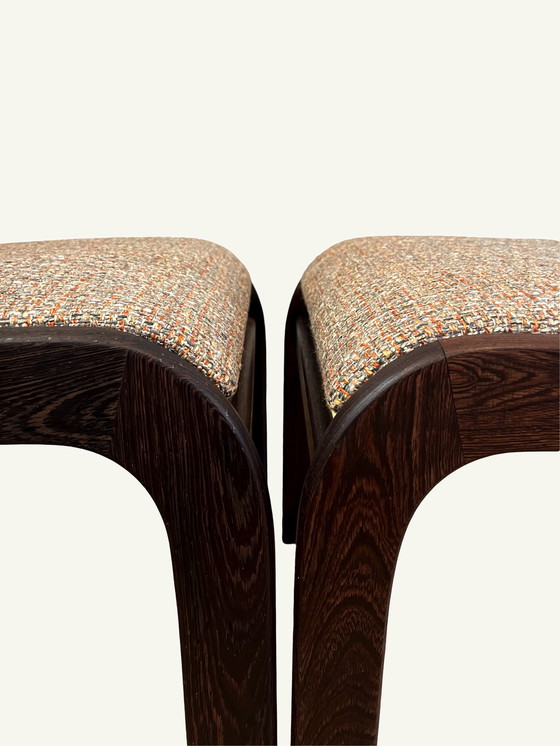 Image 1 of Deense Design Stoelen Voor Zithoek - Wengé (2x)