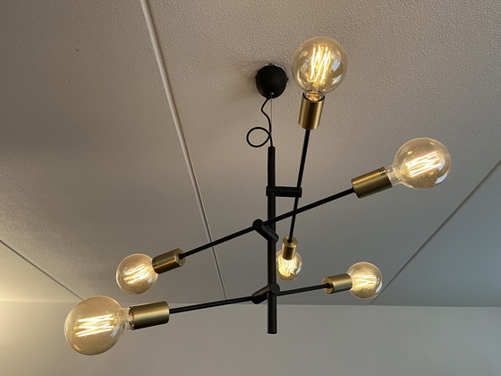 Image 1 of Industrial look ceiling lamp with Calex led bulbs