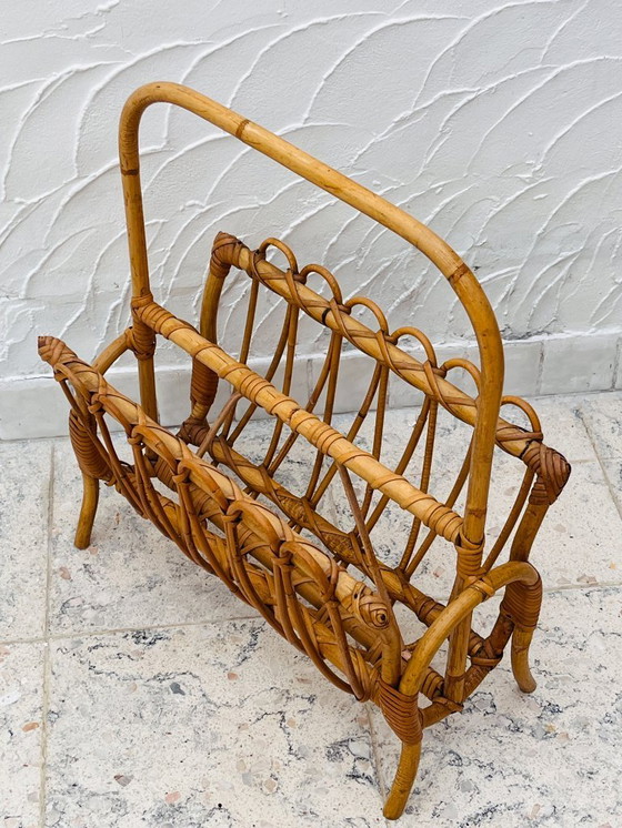 Image 1 of Bamboo Magazine Rack