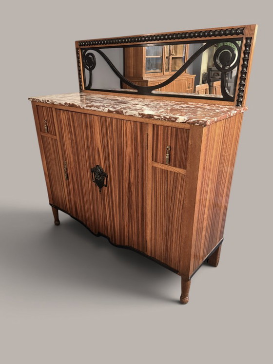De Coene Frères – complete B.L.M. Zebrano dining room, Courtrai 1927 – De Coene Freres, Sideboard cabinet (photo 4 of 23)