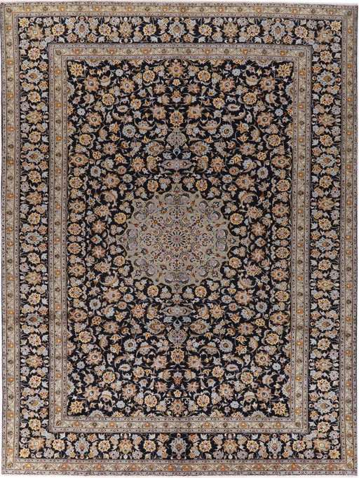 Persian carpet Kashan, 4.10 x 3.05 cm, Oriental carpet, fine, No. 42