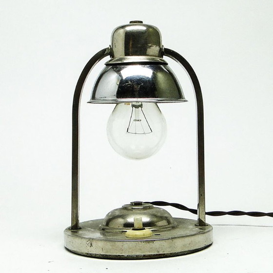 Art Deco Table Lamp, Germany, 1930s – Metal, Chrome (photo 9 of 10)