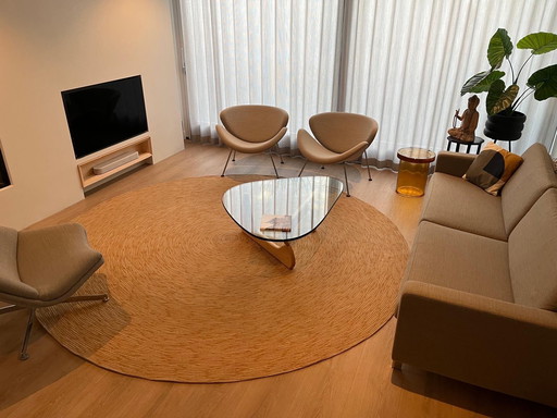 Kvadrat Braid carpet yellow 302cm round 