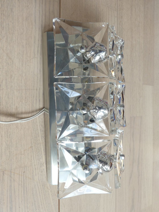 Image 1 of Lámpara de pared Kinkeldey Space Age con 6 cristales UK1aEb