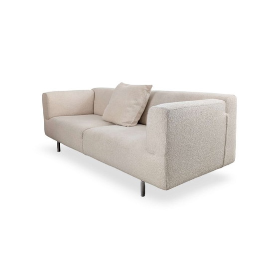 Original Cassina MET 250 Bouclé Sofa Piero Lissoni 2 seaters, Textile, Metal, Beige (photo 4 of 10)