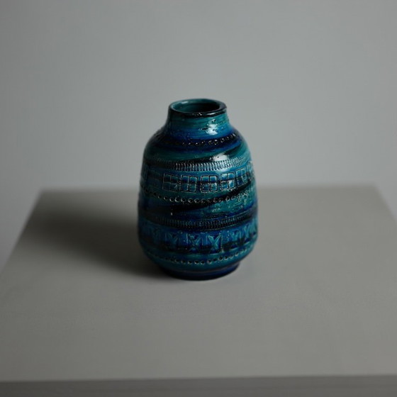 Aldo Londi “Rimini Blu” Ceramic Vase for Bitossi, Italy, 1960s – Bitossi Ceramiche (photo 4 of 7)