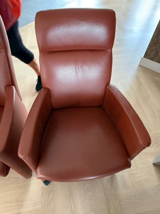 Image 1 of Leolux dining chairs 6 pieces