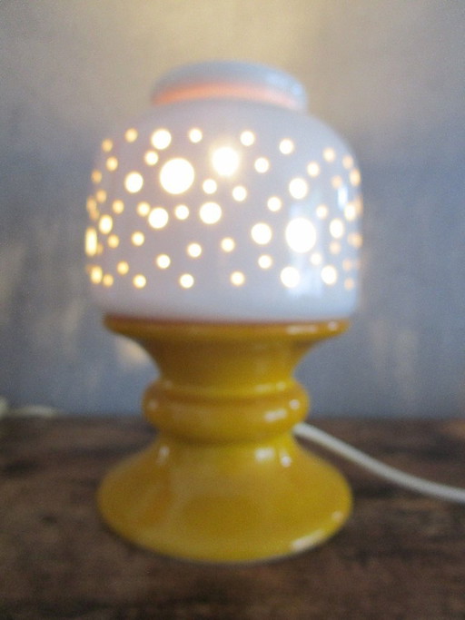 Vintage ceramic table lamp in Space Age style
