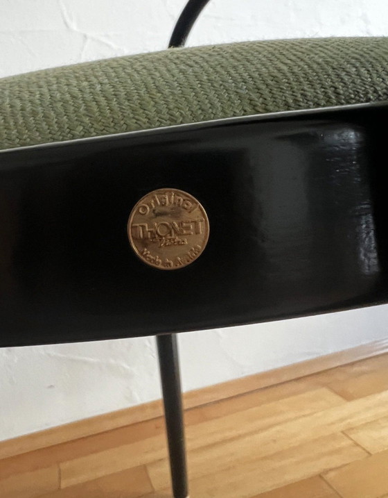 Thonet Design eethoek: 4x gebogen houten stoel 209 P & uitschuifbare tafel S 1047 Zwart/Groen – Eetkamerset (photo 6 of 6)