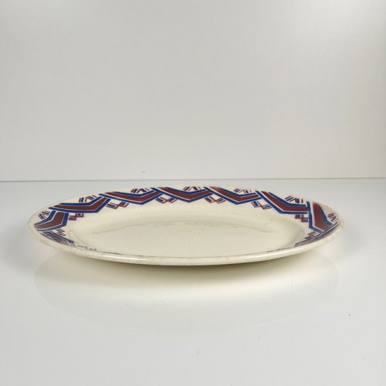 Image 1 of Antique oval platter "Babylon", Badonviller, 1900